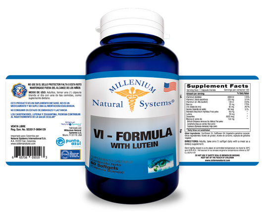 VI Formula With Lutein 60 Softgels Natural Systems