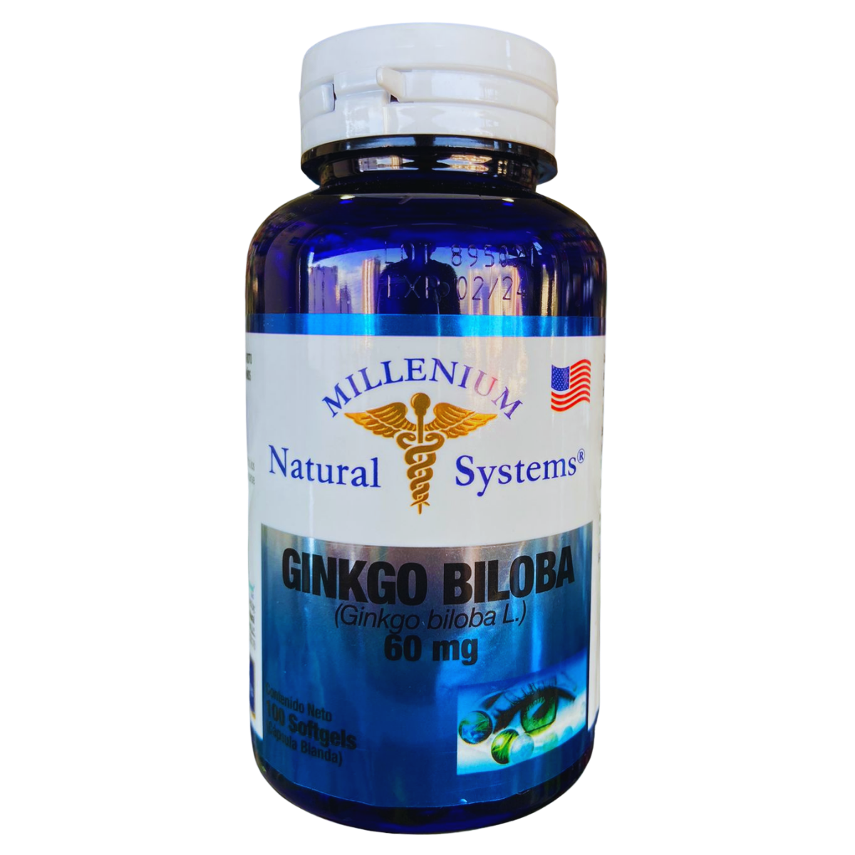 Ginkgo Biloba 60mg 100 Softgels Natural Systems