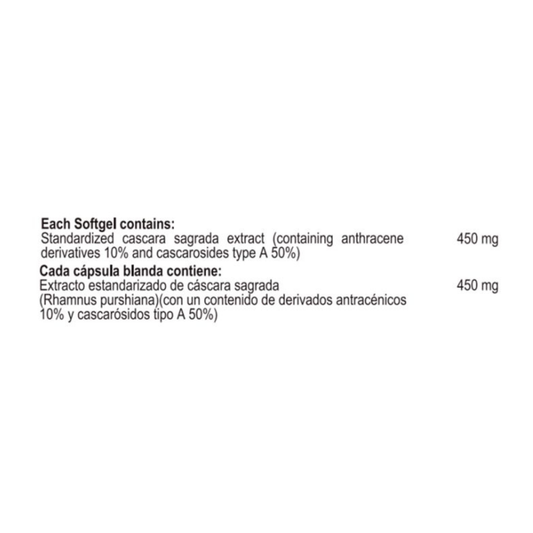 Cascara Sagrada 450mg 60 Cápsulas Healthy America