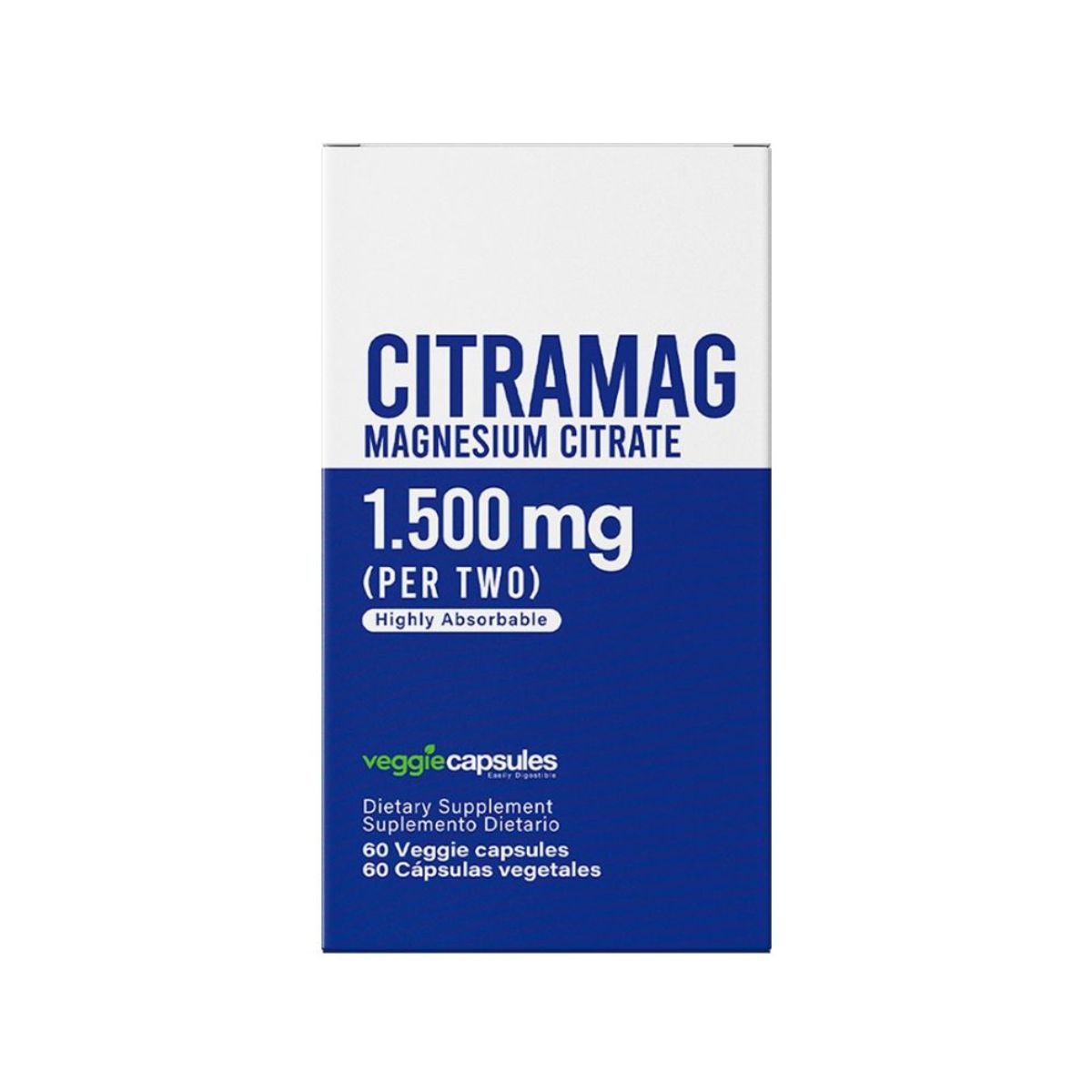 Citrato de Magnesio Citramag 1500mg 60 Caps Healthy America