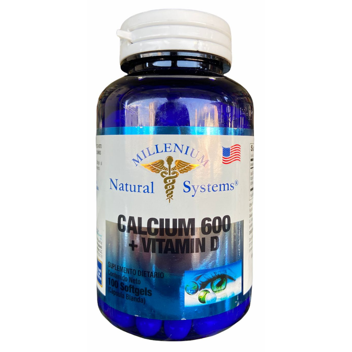 Calcio 600mg + Vitamina D X 100 Softgels Natural Systems
