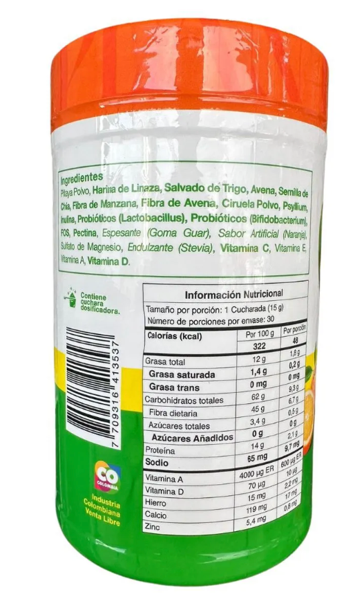 Fibra Plan 450gr con Psylium - Nutrimed