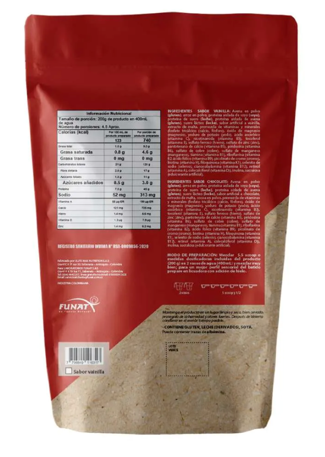 Whey Protein Hardcore vainilla 2 lb - Funat