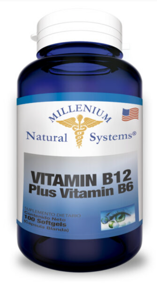 Vitamin B12 Plus Vitamin B6 x100 Softgels Natural Systems