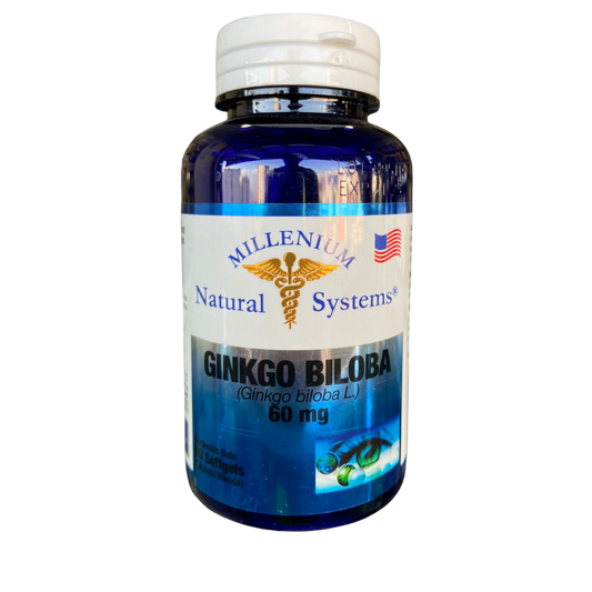 Ginkgo Biloba 60mg 60 Softgels Natural Systems