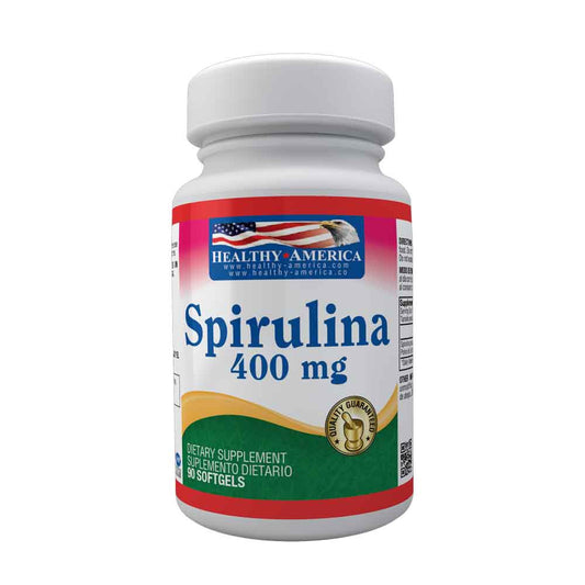 Spirulina 400mg 90 Softgels - Healthy America