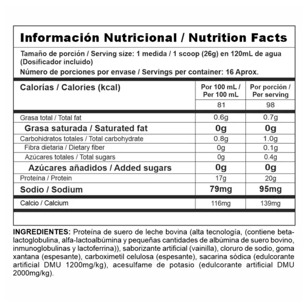 Bipro Classic 1 Libra Proteina Limpia