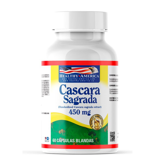 Cascara Sagrada 450mg 60 Cápsulas Healthy America