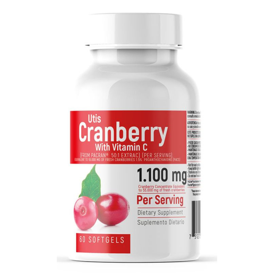 Utis Cranberry 1100mg con Vitamina C 60 Cápsulas Healthy America