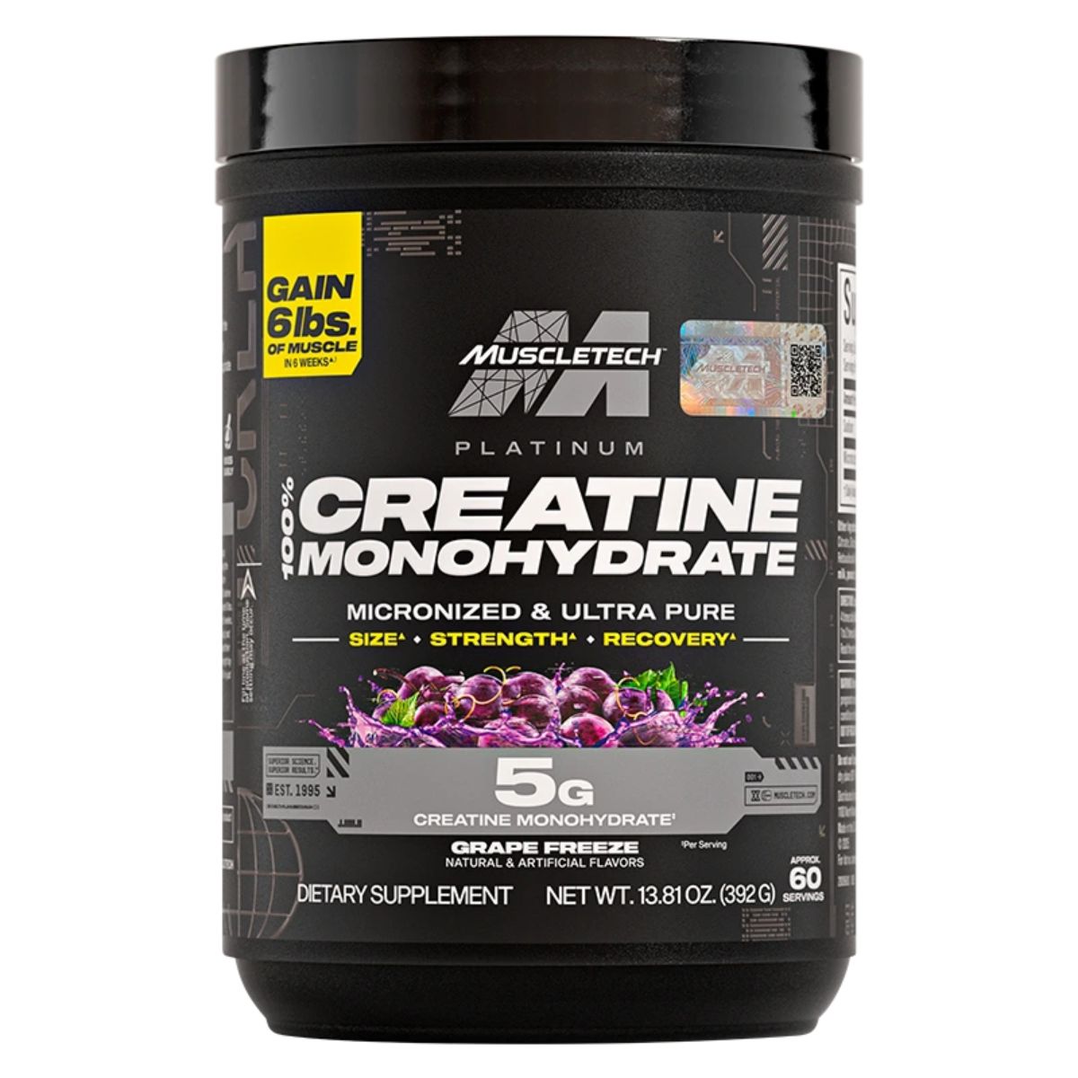 Platinum Creatina Monohidratada 60 Serv Muscletech Con Sabor