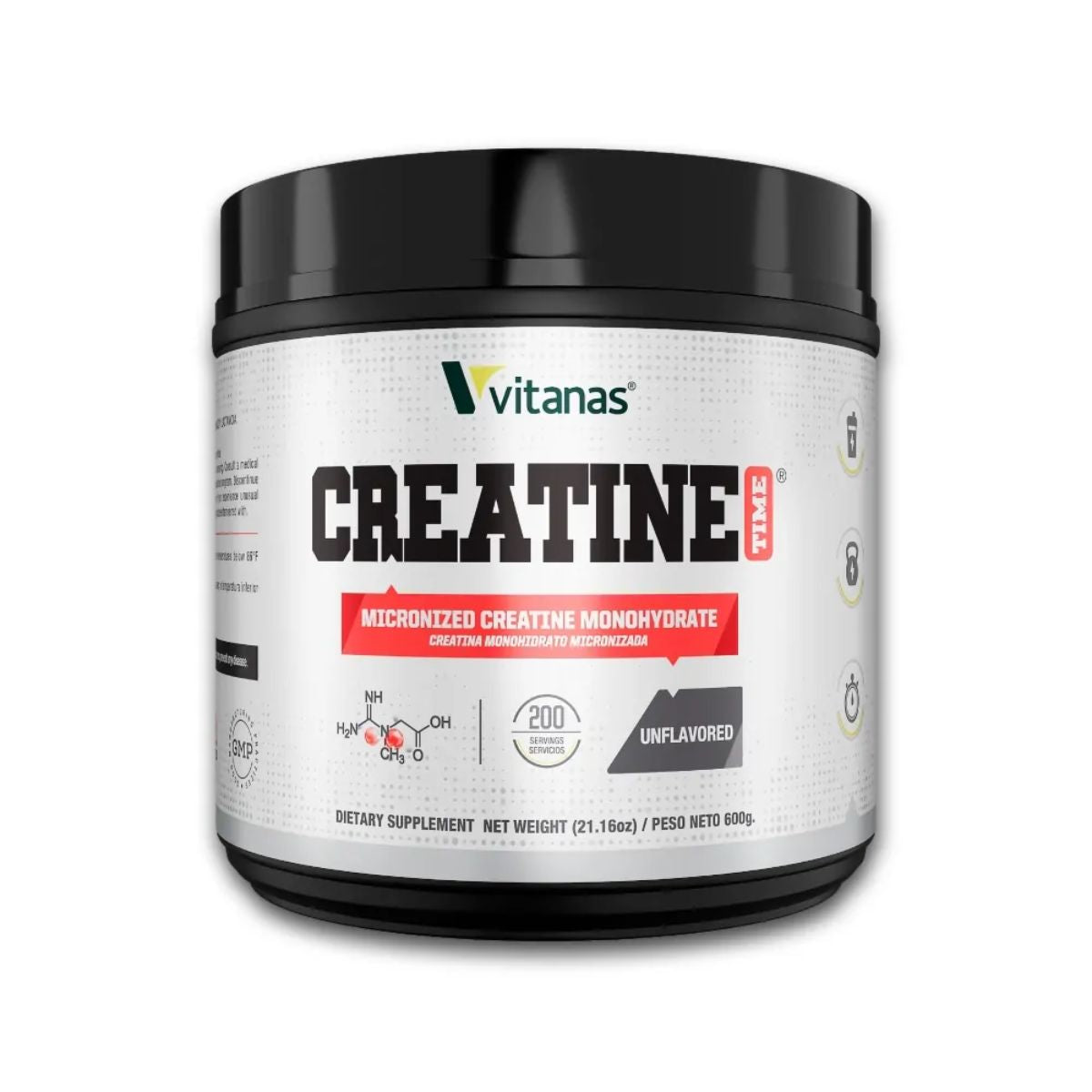 Creatine Time Creatina Monohidratada Micronizada 600gr Vitanas
