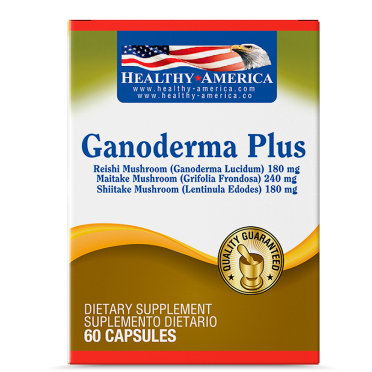 Ganoderma Plus 60 Cápsulas  Healthy America