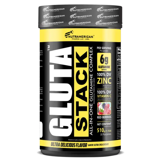 Gluta Stack Glutamina 6000mg + Zinc 1.1 Lb