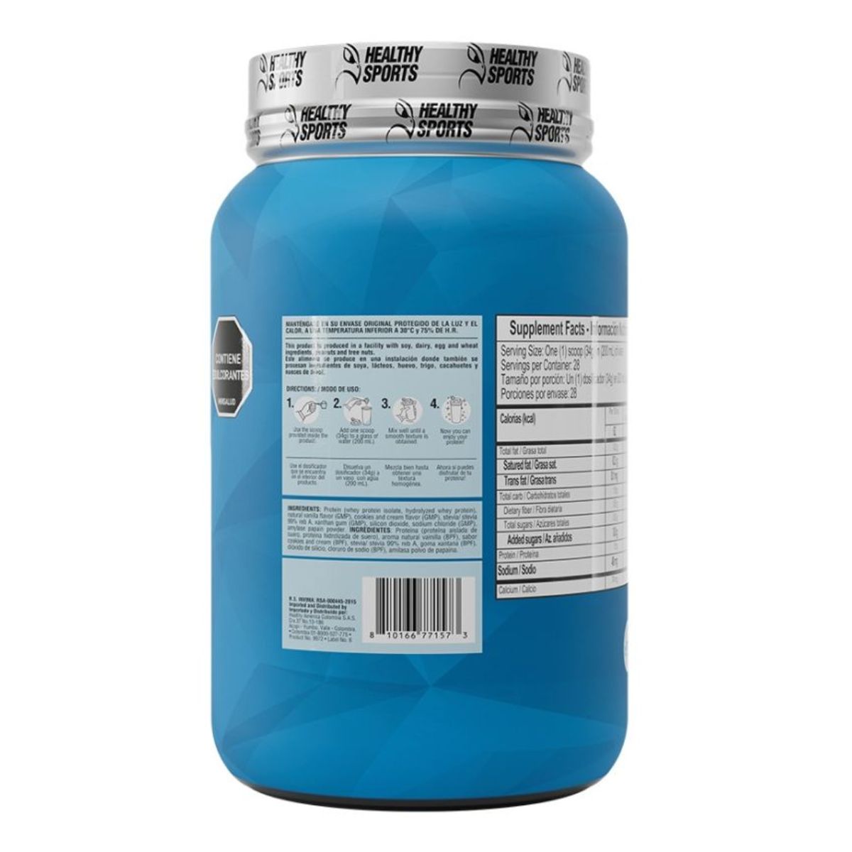 Iso Whey 100% Proteina Hidrolizada 2 lbs Cookies & Cream