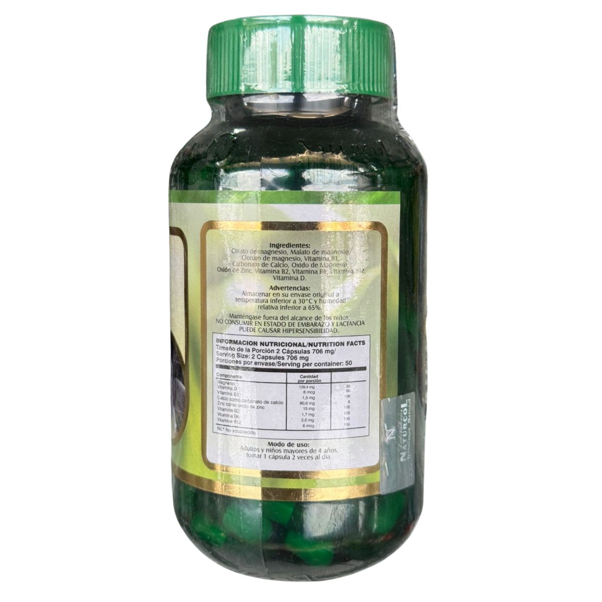 Cloruro de Magnesio Forte X 100 Cáps - Naturcol