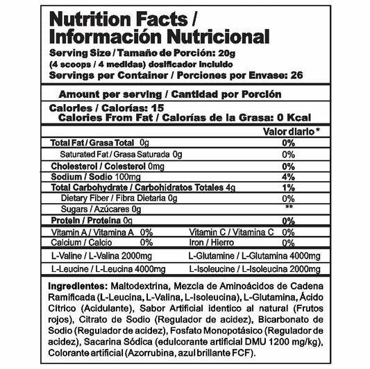 Nitro Shock Bcaa 1.15 lb - Nutramerican Pharma