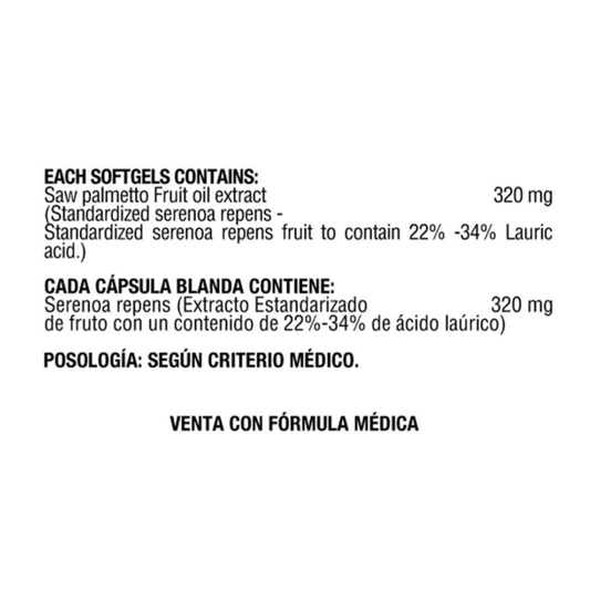 Saw Palmetto 320 mg 60 SOFTGELS  HEALTHY AMERICA
