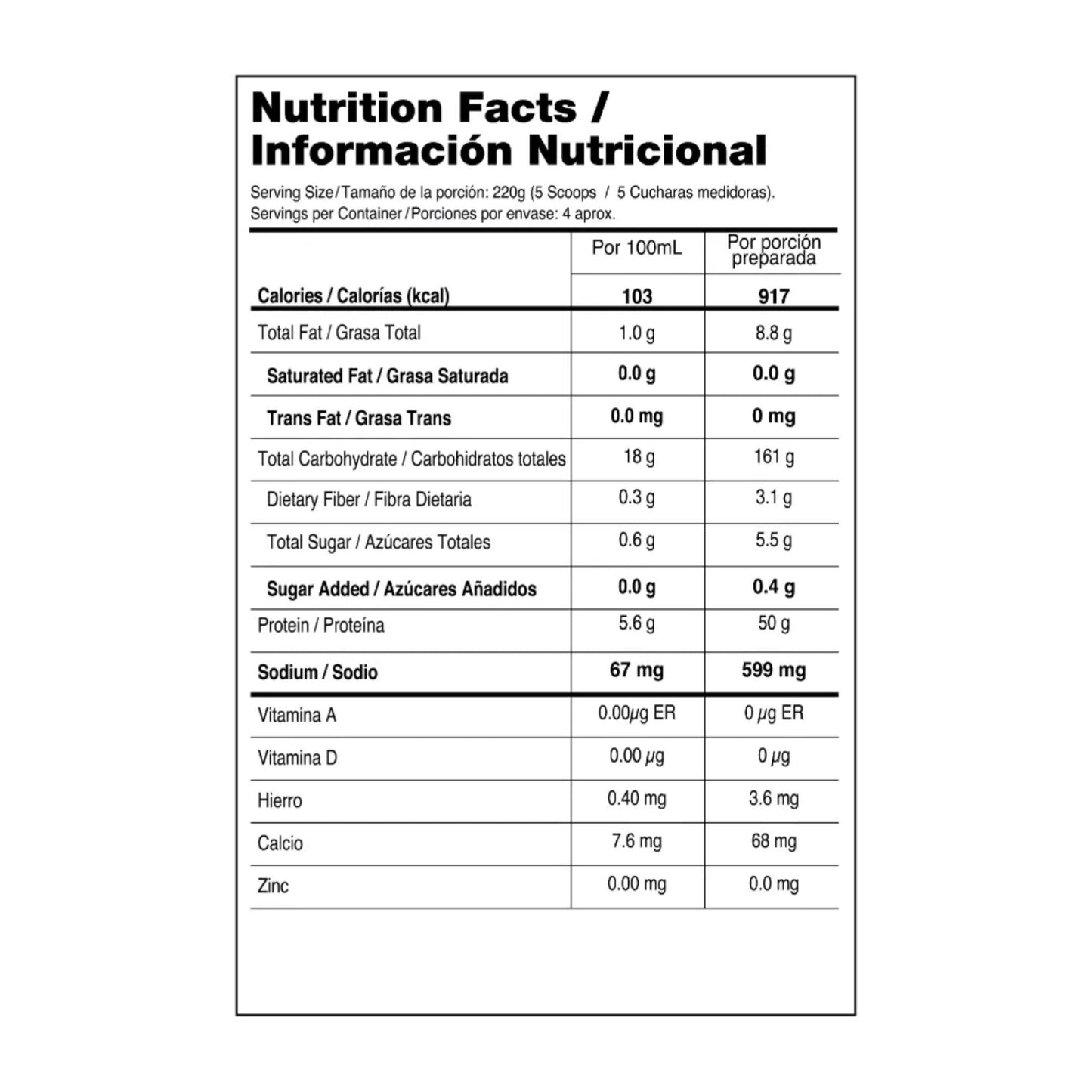 Titan Beef Mass Proteína de Carne 2 lbs VITANAS