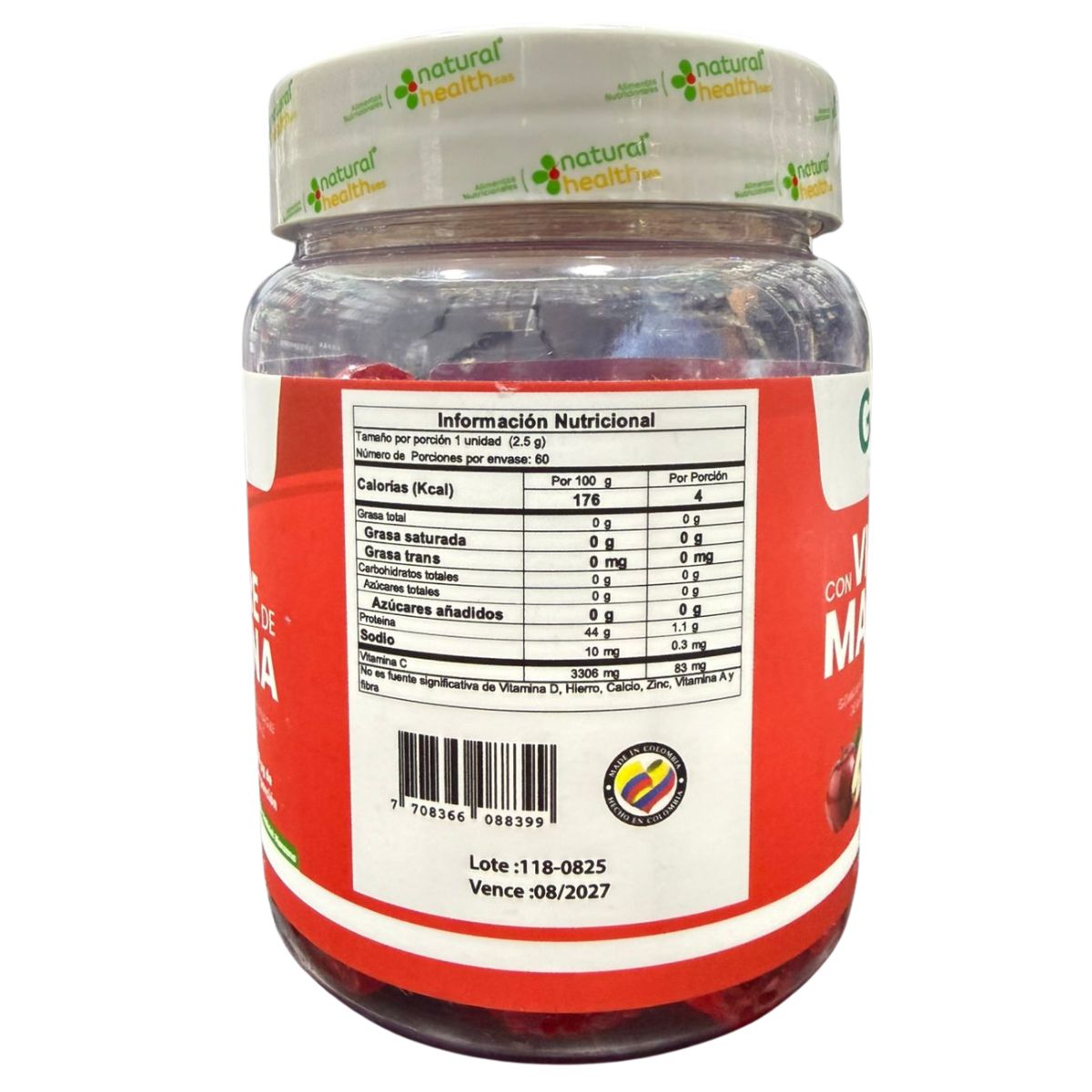 Vinagre de Manzana Gomitas con Vitamina C 60 Unidades