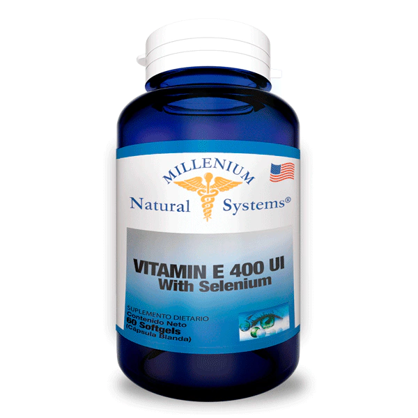 Vitamina E 400UI + Selenio 60 Cáps Natural Systems