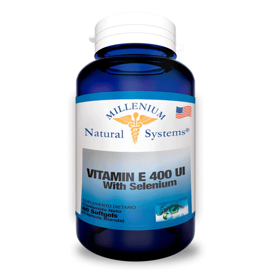 Vitamina E 400UI + Selenio 60 Cáps Natural Systems